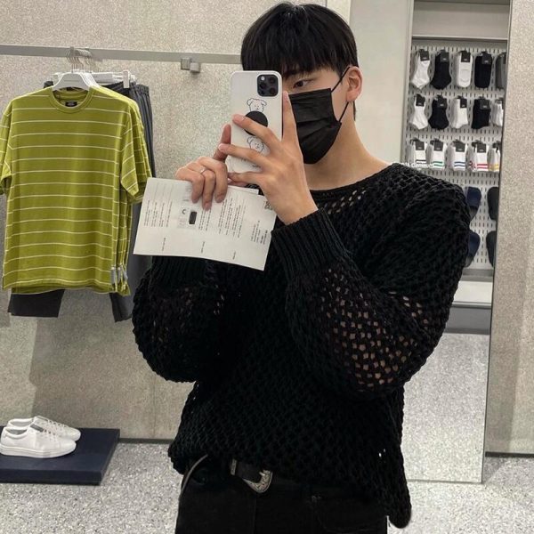 Loose-fit Mesh-knit T-shirt For Cheap - Image 3