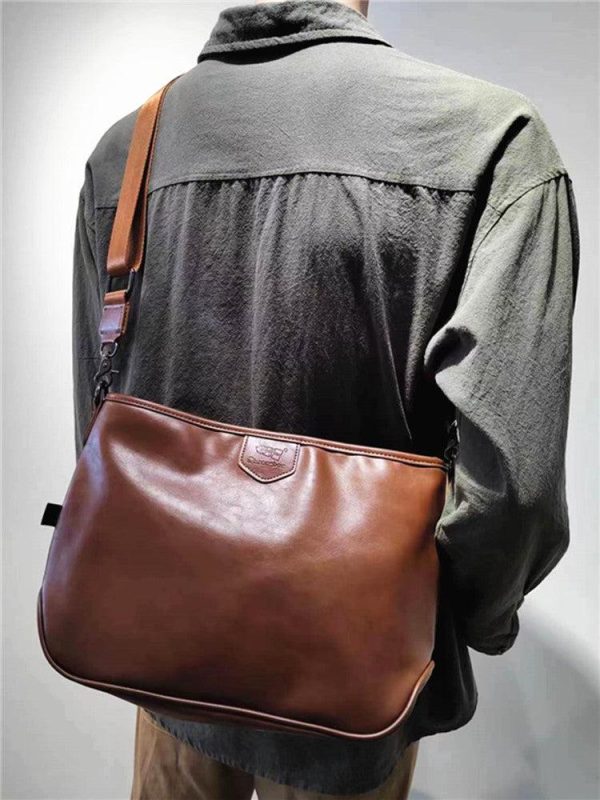Large Faux Leather Messenger Bag For Cheap