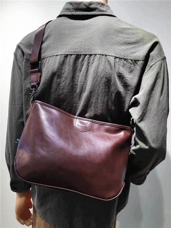 Large Faux Leather Messenger Bag For Cheap - Image 2