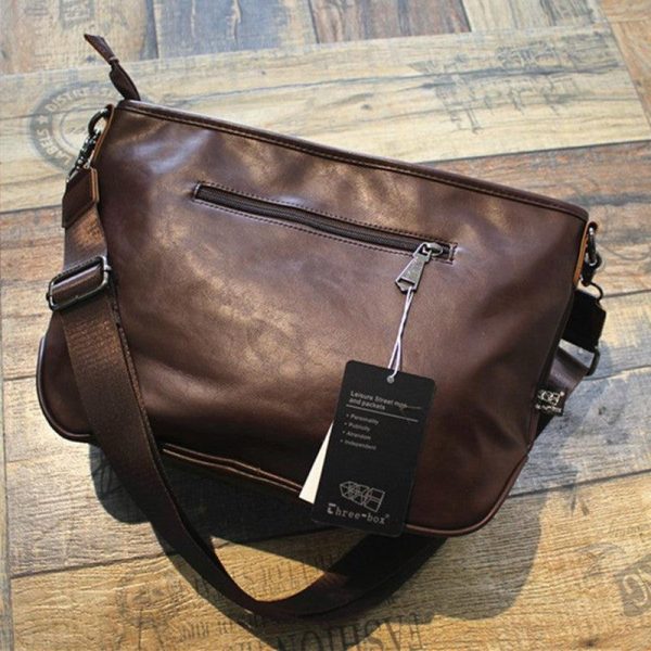 Large Faux Leather Messenger Bag For Cheap - Image 4