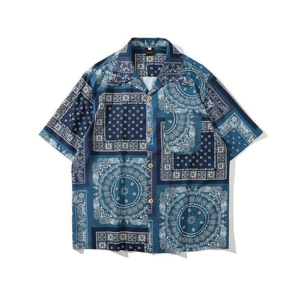 Pattern Printed Chiffon Shirt Cheap - Image 3