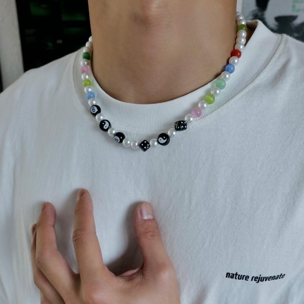 Colored Beads Necklace Hot on Sale