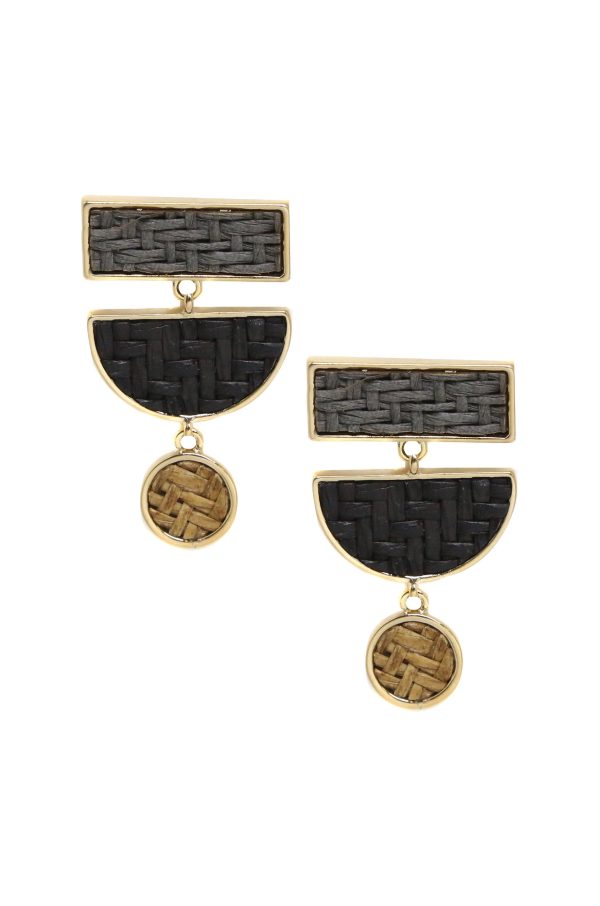 Grayscale Boho 18k Gold Plated Statement Earrings Fashion - Image 3