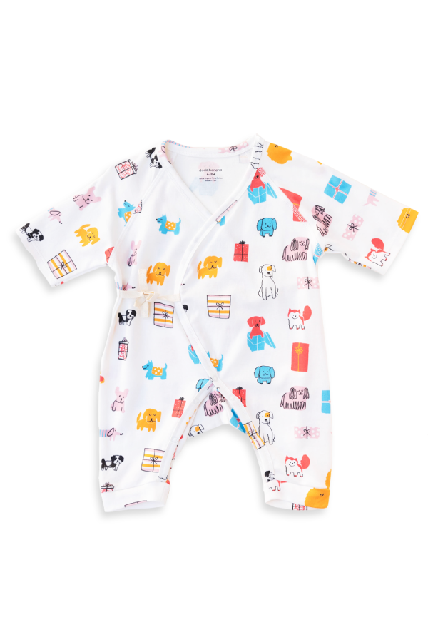 Puppy Party Baby Kimono Onesie For Sale
