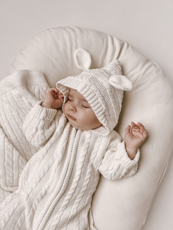 Luna + Luca Baby Bear Jumpsuit | White Online now - Image 2