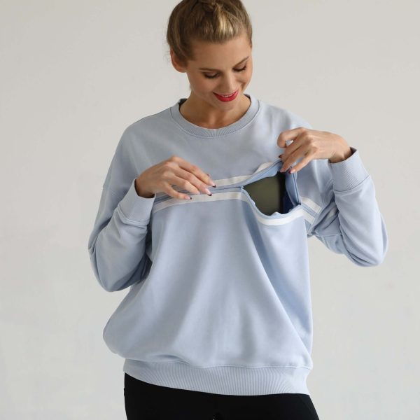 Celine Slouchy Nursing Pullover | Morning Haze For Cheap - Image 2