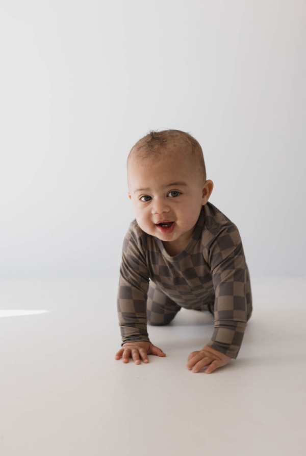 Faded Brown Checkerboard | Sleepy Time Set Online Sale - Image 2