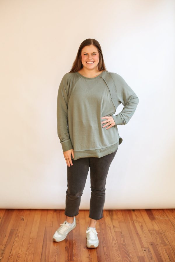 Free Flowing Long Sleeve Nursing Top For Sale - Image 4