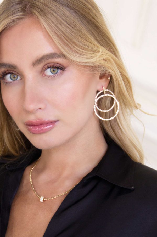 Crystal Dangle Loops Earrings For Cheap - Image 2