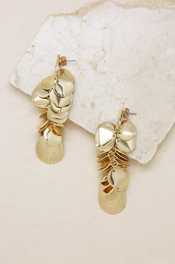 Shell Cluster Earrings in Gold Online now
