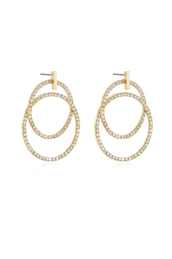 Crystal Dangle Loops Earrings For Cheap - Image 4