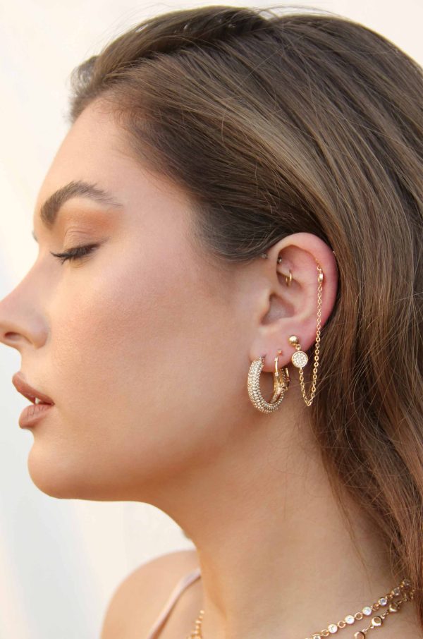 Sparkle Bits Mini Crystal Hoops Online now - Image 2