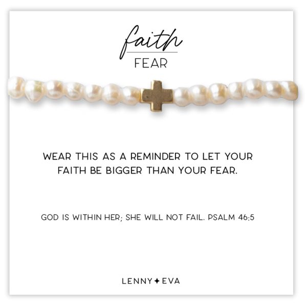 Faith Over Fear Bracelet-Pearl Online Sale