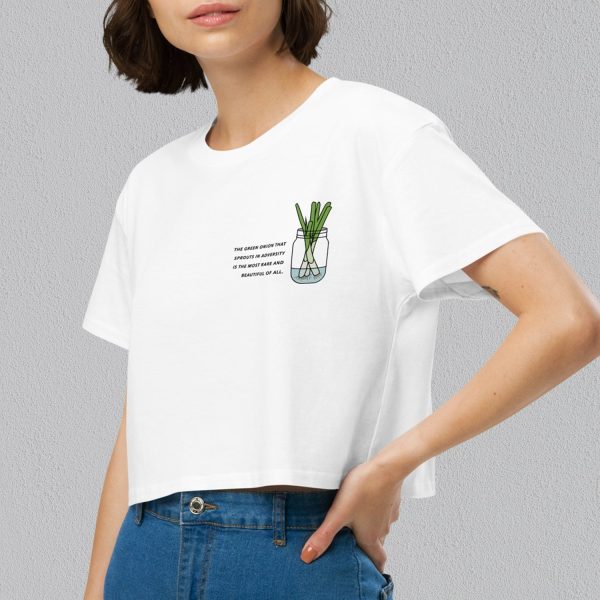The Green Onion That Sprouts  Crop T-Shirt Online - Image 2